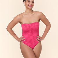 The Kauai One Piece - Eyelet - Begonia - Long Torso