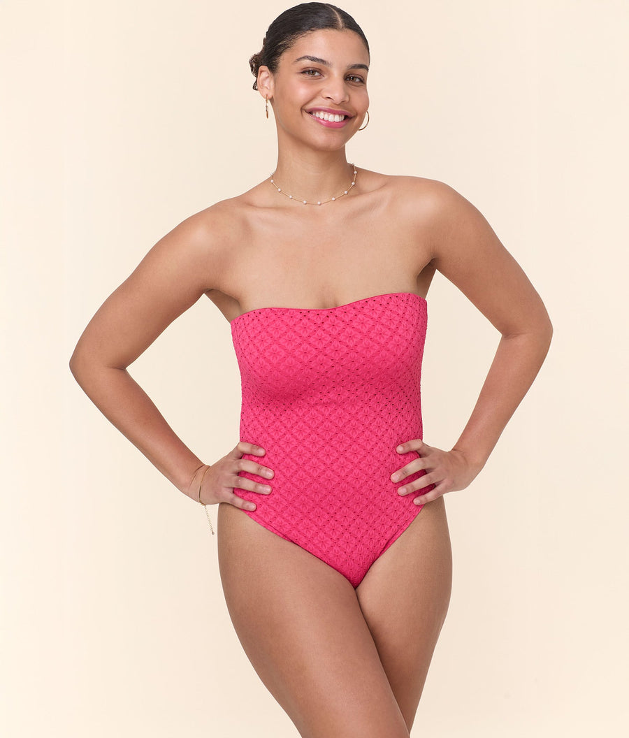 The Kauai One Piece - Eyelet - Begonia - Classic
