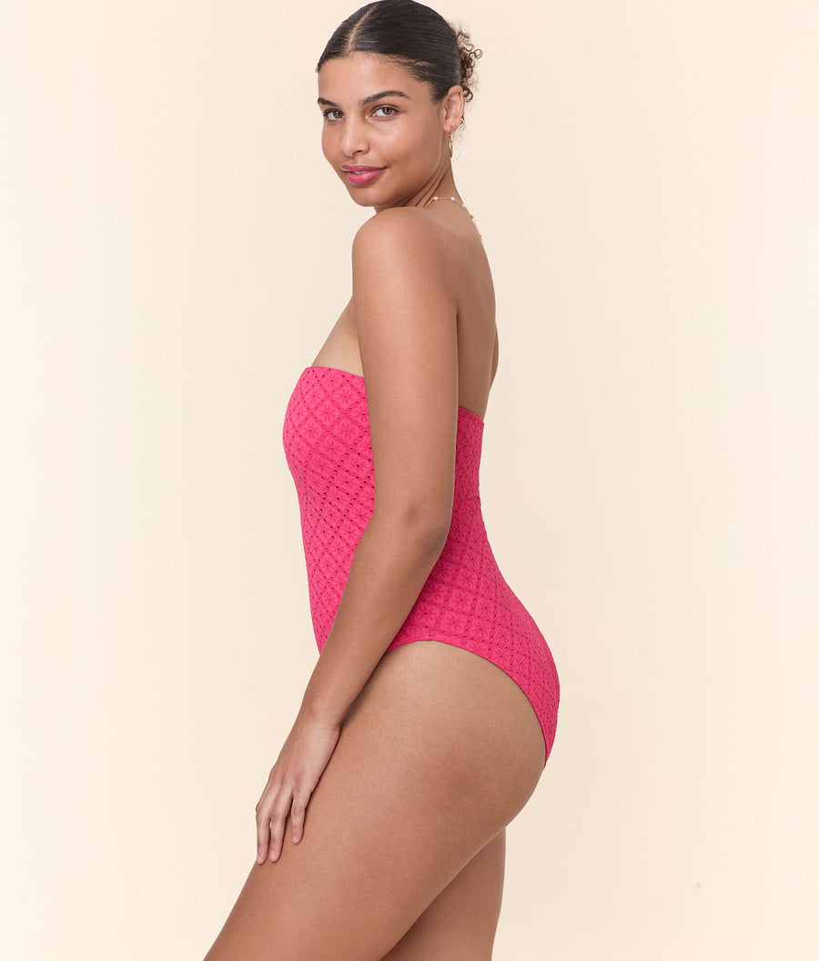The Kauai One Piece - Eyelet - Begonia - Classic