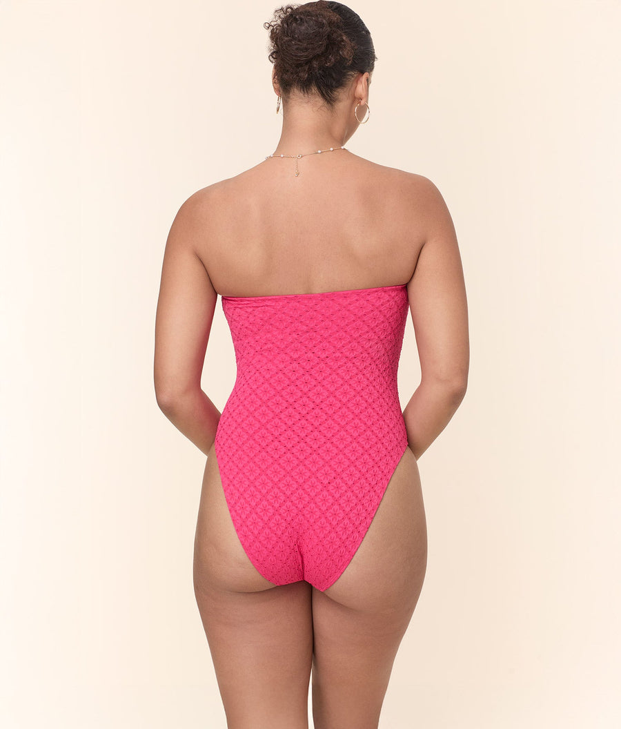 The Kauai One Piece - Eyelet - Begonia - Classic