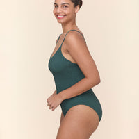 The Amalfi One Piece - Textured Weave - Seaweed - Classic