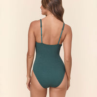 The Amalfi One Piece - Textured Weave - Seaweed - Classic