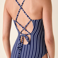 The Fiji One Piece - Textured Stripe - Nautical - Classic