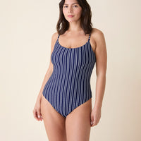 The Fiji One Piece - Textured Stripe - Nautical - Classic