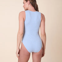 The Malibu One Piece - Crinkle Gingham - Sky Gingham - Classic