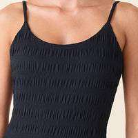 The Lucaya One Piece - Smocked - Black - Long Torso