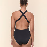 The Tulum One Piece - Eco Nylon - Black - Long Torso