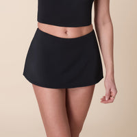 The Skirt Bikini Bottom - Flat - Black