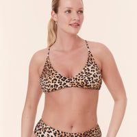 The Elwood Bikini Top - Eco Nylon - Leopard