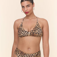 The Elwood Bikini Top - Eco Nylon - Leopard