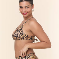 The Elwood Bikini Top - Eco Nylon - Leopard