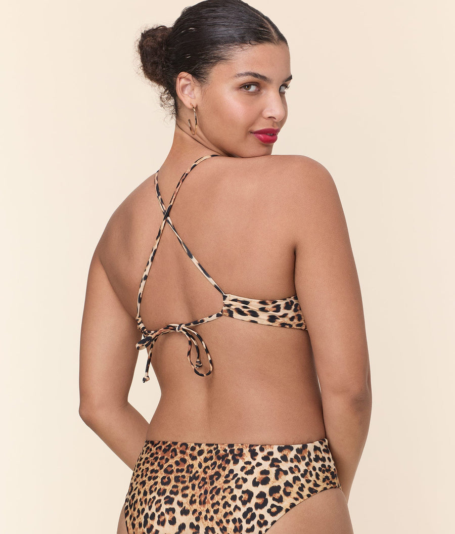The Elwood Bikini Top - Eco Nylon - Leopard