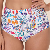 The Super High Waist Bikini Bottom - Eco Nylon - Botanical Floral