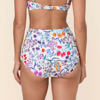 The Super High Waist Bikini Bottom - Eco Nylon - Botanical Floral