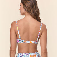 The Crete Bikini Top - Eco Nylon - Botanical Floral
