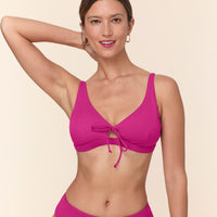 The Crete Bikini Top - Eco Nylon - Fuchsia
