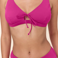 The Crete Bikini Top - Eco Nylon - Fuchsia