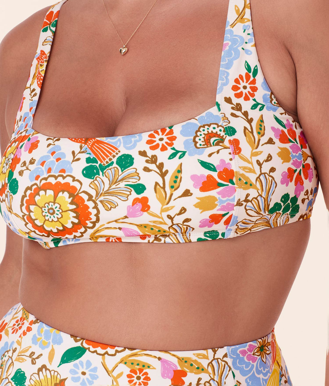 The Havana Bikini Top - Eco Nylon - Bird Floral