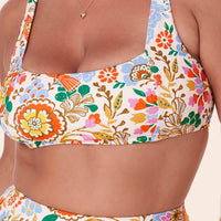The Havana Bikini Top - Eco Nylon - Bird Floral