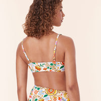 The Havana Bikini Top - Eco Nylon - Bird Floral