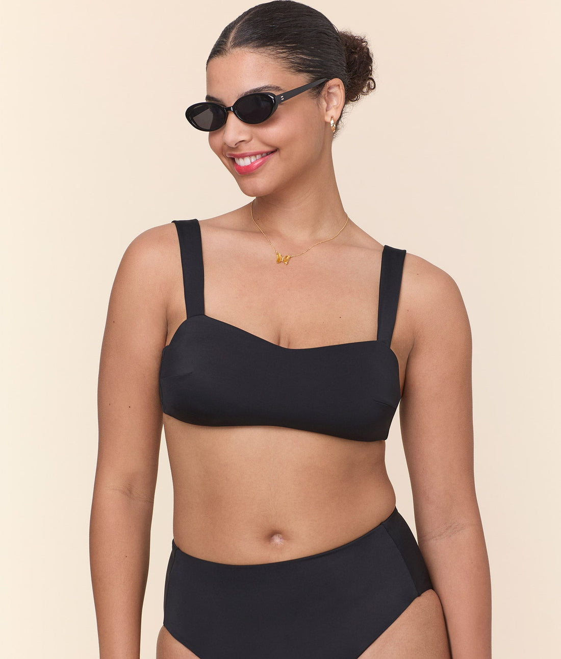 The Kalama Bikini Top - Eco Nylon - Black
