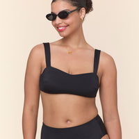 The Kalama Bikini Top - Eco Nylon - Black