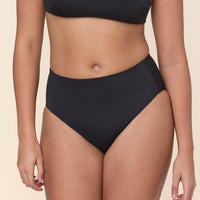 The High Rise Bikini Bottom - Eco Nylon - Black