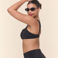 The Kalama Bikini Top - Eco Nylon - Black