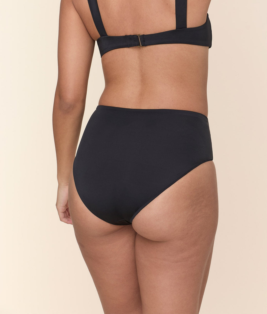 The High Rise Bikini Bottom - Eco Nylon - Black