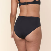 The High Rise Bikini Bottom - Eco Nylon - Black
