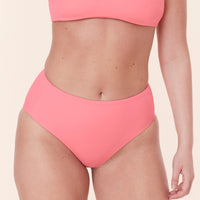 The High Rise Bikini Bottom - Eco Nylon - Petal