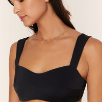 The Kalama Bikini Top - Eco Nylon - Black