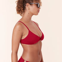 The Bonita Bikini Top - Eco Nylon - Garnet