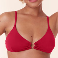 The Bonita Bikini Top - Eco Nylon - Garnet