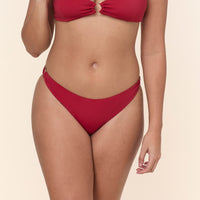 The Bonita Bikini Bottom - Eco Nylon - Garnet