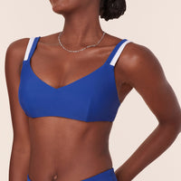 The Rockley Bikini Top - Eco Nylon - Mazarine