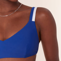 The Rockley Bikini Top - Eco Nylon - Mazarine