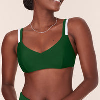 The Rockley Bikini Top - Eco Nylon - Pesto