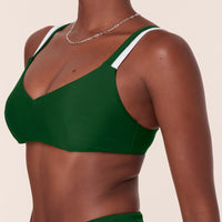 The Rockley Bikini Top - Eco Nylon - Pesto
