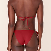 The String Bikini Bottom - Eco Ribbed - Flame
