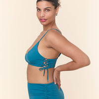 The Elba Bikini Top - Eco Nylon - Ocean