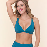 The Maddalena Bikini Top - Eco Nylon - Ocean