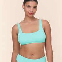 The Rye Bikini Top - Wide Rib - Opal