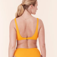The Rye Bikini Top - Wide Rib - Tangerine