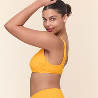 The Rye Bikini Top - Wide Rib - Tangerine