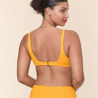 The Rye Bikini Top - Wide Rib - Tangerine