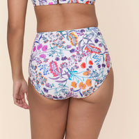 The Super High Waist Bikini Bottom - Eco Nylon - Botanical Floral