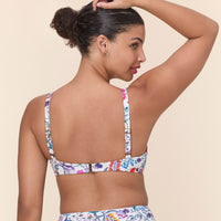 The Mila Bikini Top - Eco Nylon - Botanical Floral