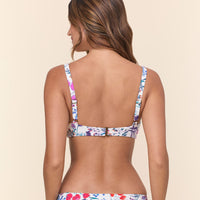 The Mila Bikini Top - Eco Nylon - Botanical Floral