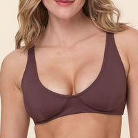 The Mila Bikini Top - Eco Nylon - Mink